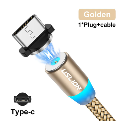Магнітний USB-кабель Type C 2м для зарядки телефону USLION 1005002231745991-2M фото