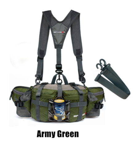 Сумка поясна для подорожей з відділами для пляшок з водою BP-VISION Army Green 32959197747 фото