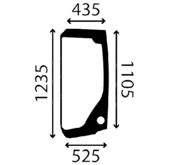 Скло бокове ліве екскаватора John Deere 75D, 135D, 225DLC 1406 фото