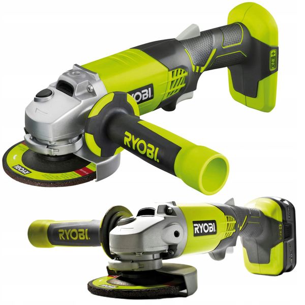 Угловая шлифовальная машина аккумуляторная болгарка Ryobi R18AG-0 18В 8475702598 фото