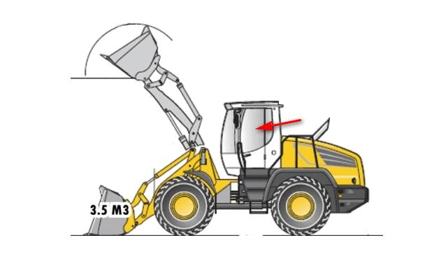 Стекло левая дверь погрузчика Liebherr L524, L528, L538, L542, L550, L556, L566, L576 с 2016 года, 2223481 фото