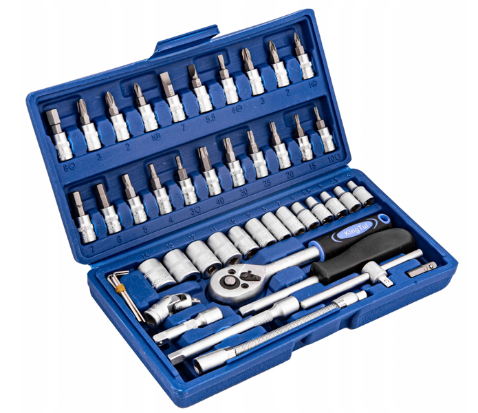 Набор бит и насадок торцевых 46 элементов KingTul TORX HEX PZ PH 9999881578 фото