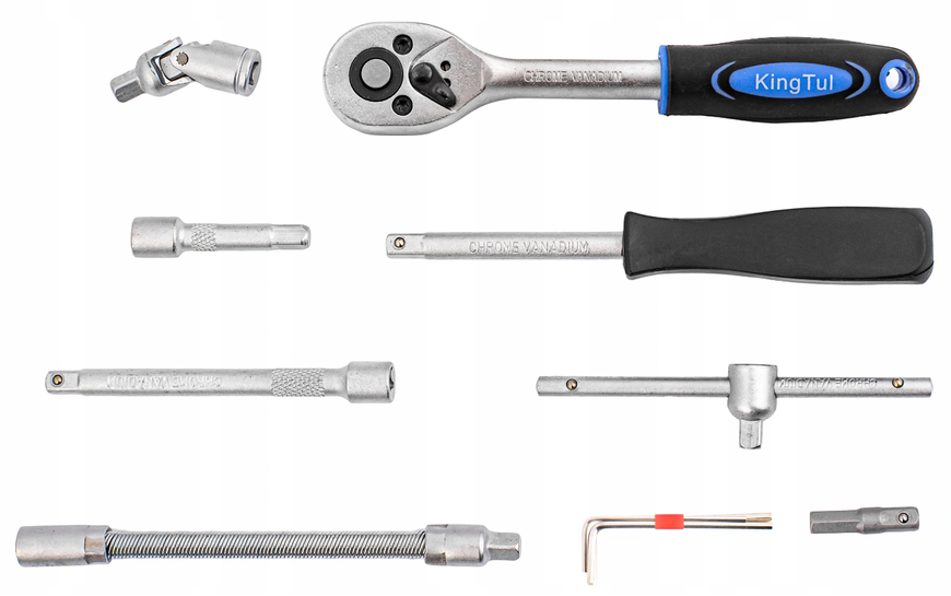 Набор бит и насадок торцевых 46 элементов KingTul TORX HEX PZ PH 9999881578 фото
